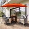 Double-Sided Patio Umbrella Solar LED Lights with Steel Frame Base